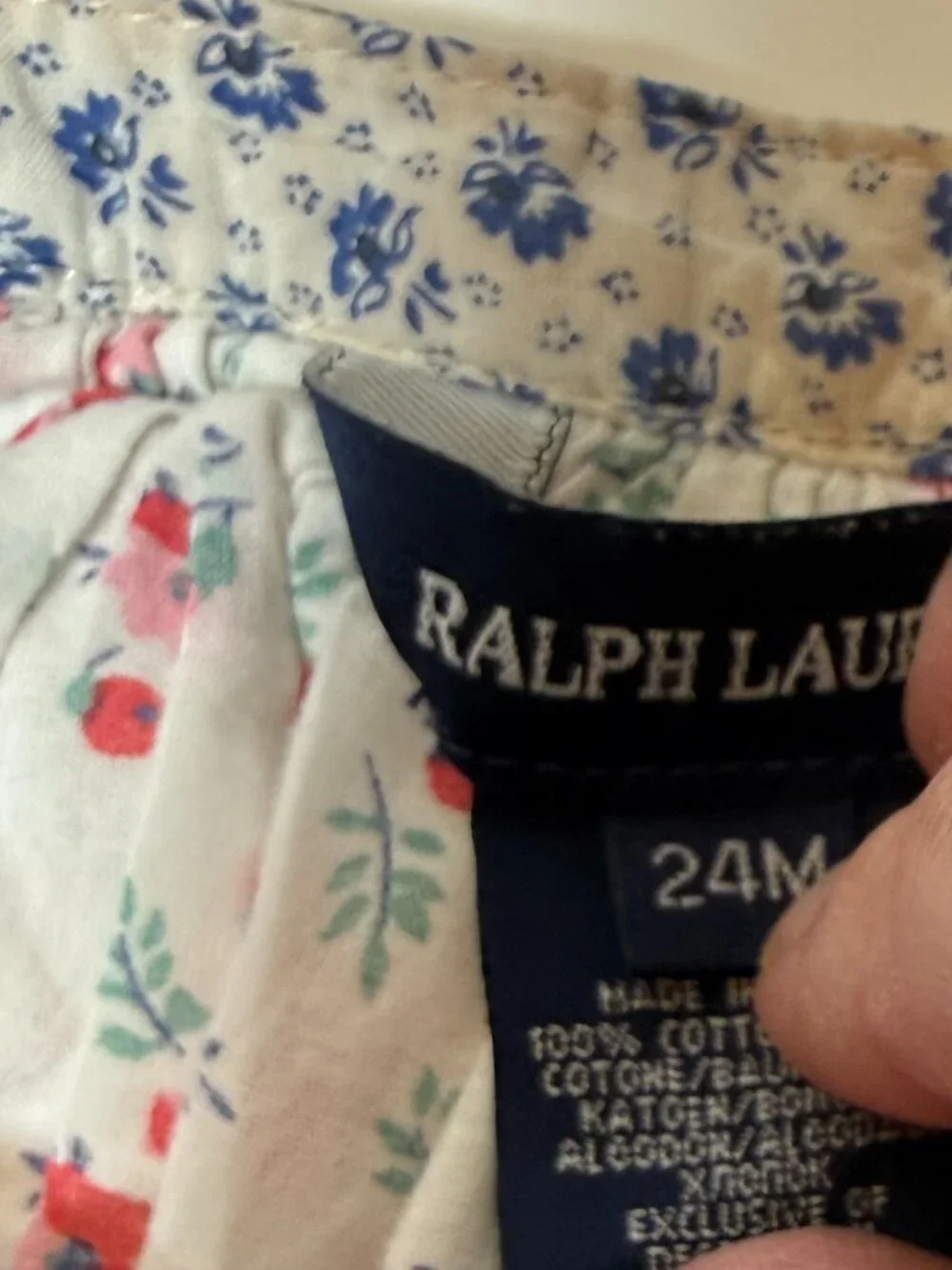 Ralph Lauren 24mo Sweet Baby Girl Boho Floral Dress or Blouse Cotton